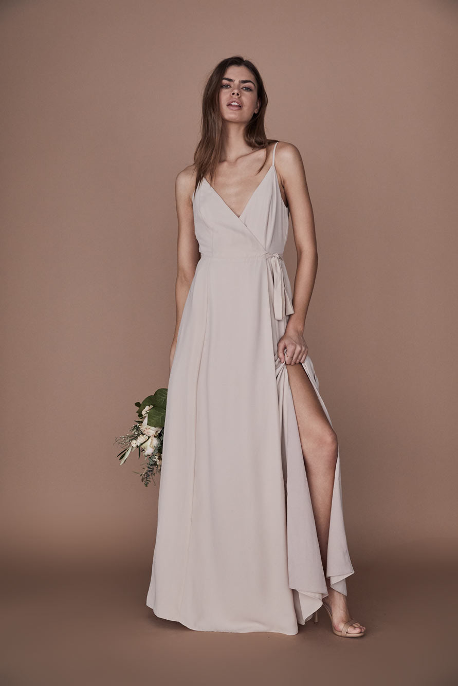 Bridesmaids Dress Floral FRONT SLIT ...